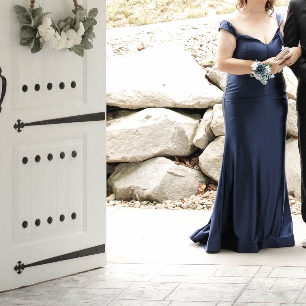 Lina Navy Floor-Length Wedding Skirt